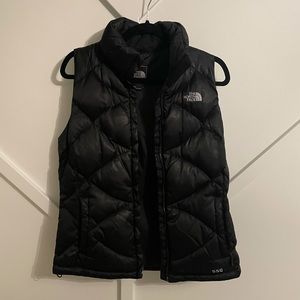 The North Face black puffer vest